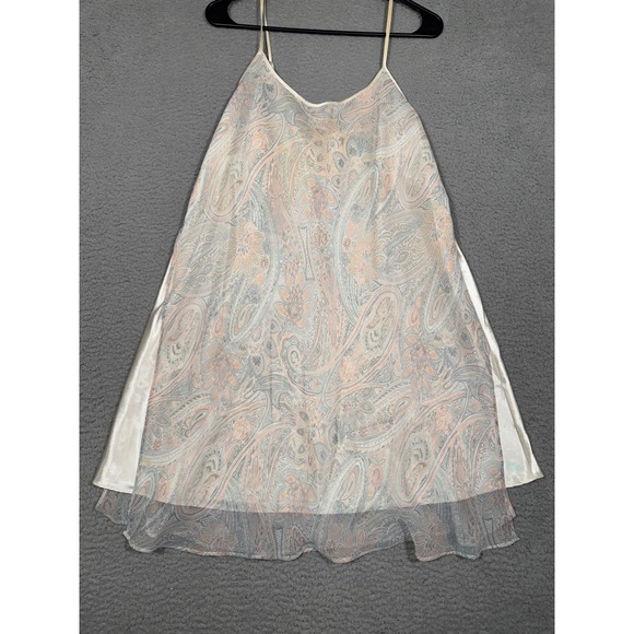 Lord & Taylor Other - Lord & Taylor Vintage Paisley Slip Dress Chemise Nightgown Pastel Large